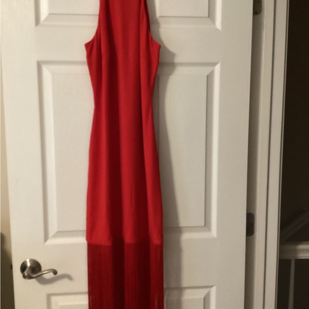 Elegant Red Sleeveless Dress